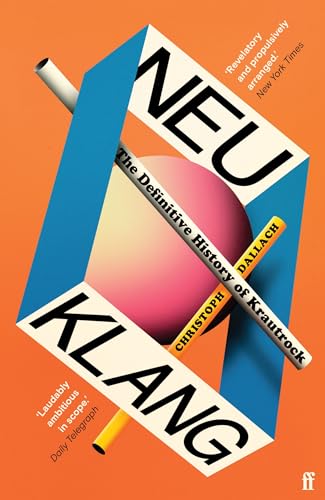 Book cover with geometric shapes, a pink sphere, and the title Neu Klang.