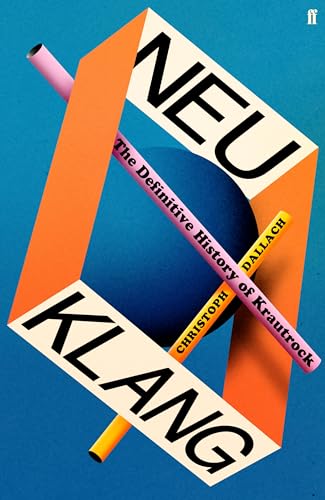 Book cover: "Neu Klang" with abstract orange and pink geometric shapes.