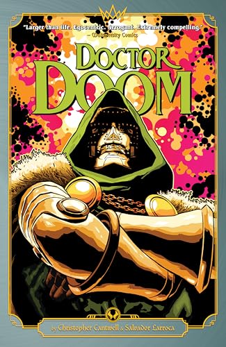 Doctor Doom comic book cover featuring the villain in gold armor and a green cloak.