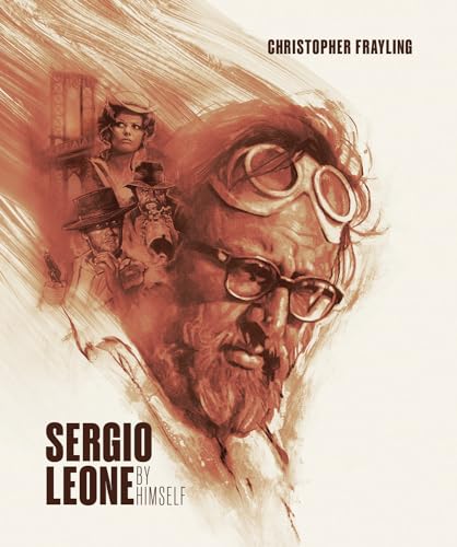 Painted portrait of Sergio Leone with Clint Eastwood, book cover.
