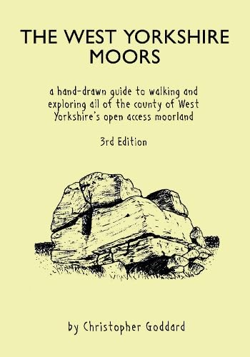 Book cover: “The West Yorkshire Moors” with a hand-drawn rocky landscape.