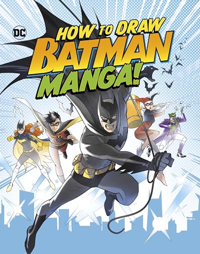 Book cover: Batman and other characters in a manga art style.