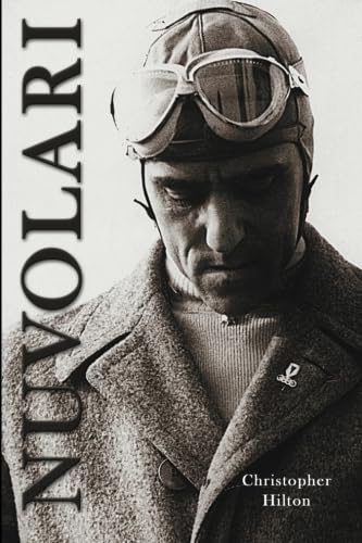 Black and white portrait of a vintage race car driver, "Nuvolari.