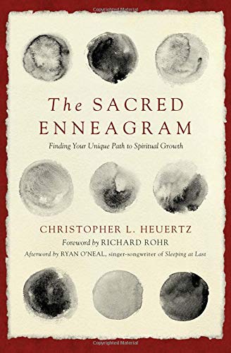 Book cover: "The Sacred Enneagram" with watercolor circle designs.