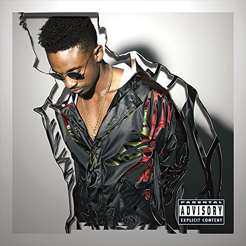 "Man in sunglasses and patterned jacket on CD cover with parental advisory label."