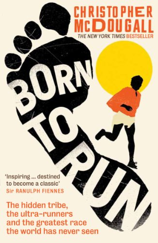 Book cover with a runner and large footprint, title and author in bold text.