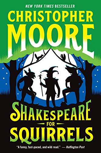 Book cover: silhouetted squirrels in Shakespearean costumes under a moon.