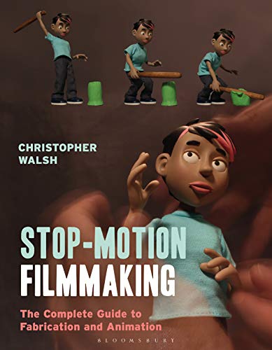 Book cover with a claymation figure and stop-motion filmmaking title.
