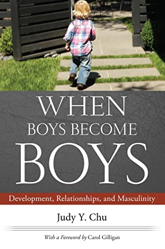 Book cover: young boy walking away, title "When Boys Become Boys.