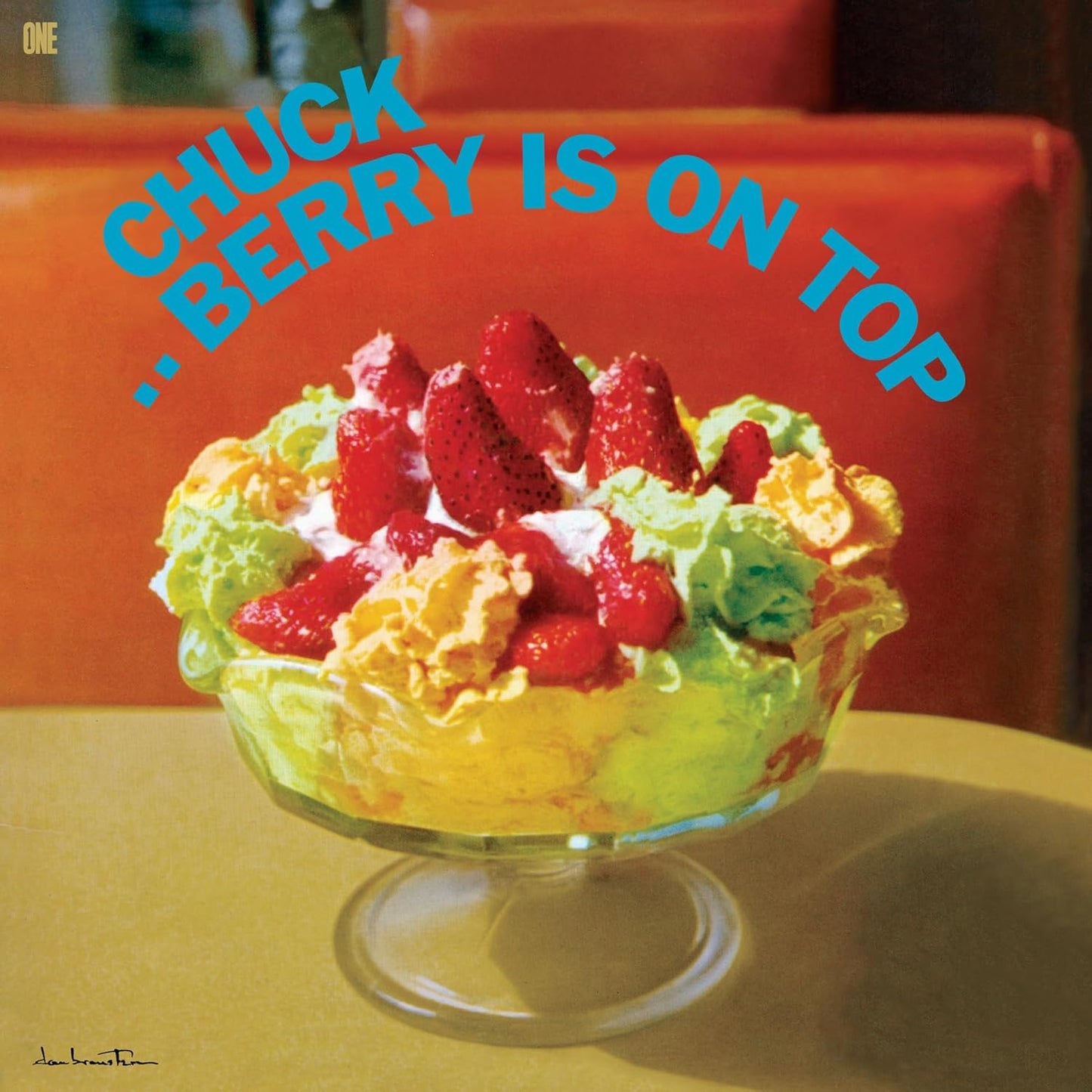Chuck Berry album cover featuring a strawberry shortcake dessert.
