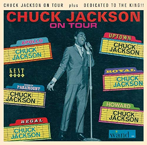 Chuck Jackson album cover: singer at a microphone with theater marquees.