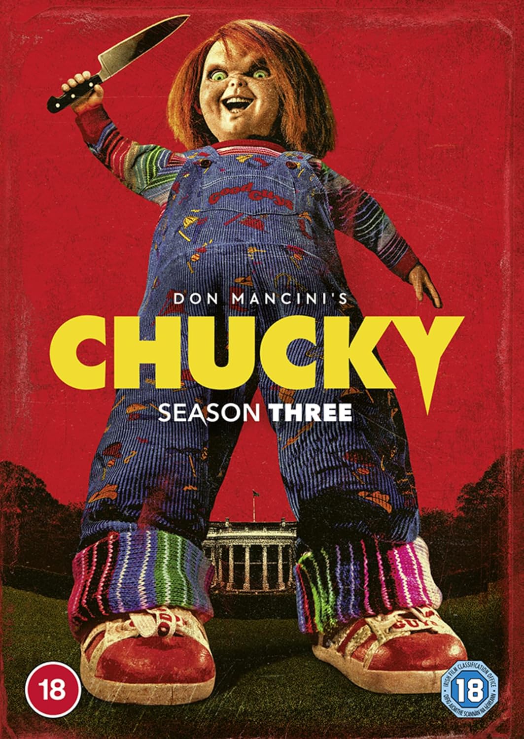 Chucky doll with a knife, DVD cover for Season Three.