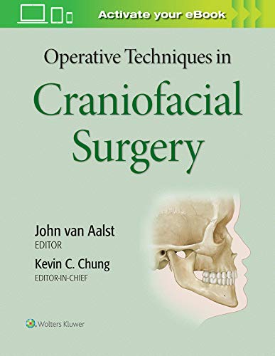Book cover: "Operative Techniques in Craniofacial Surgery" with skull illustration.