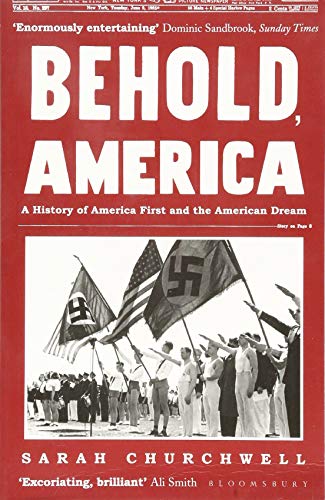 Book cover: "Behold, America" with a historical image of people with flags.