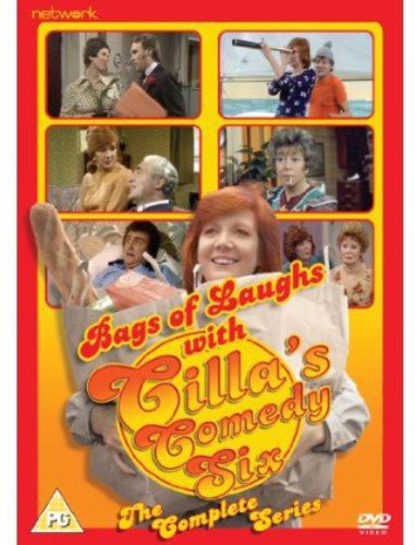 Cilla Black’s Comedy Six DVD cover with character images and bold text.