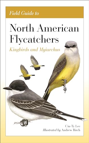 Book cover depicting illustrated North American flycatchers, kingbirds, and myiarchus.
