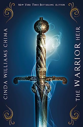 A detailed sword centered against a dark blue background with wisps of glowing smoke.