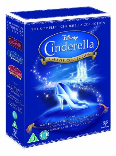 Blue Cinderella DVD box set featuring a glass slipper and castle.