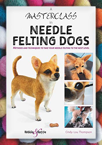 Book cover featuring needle-felted dogs and crafting instructions.