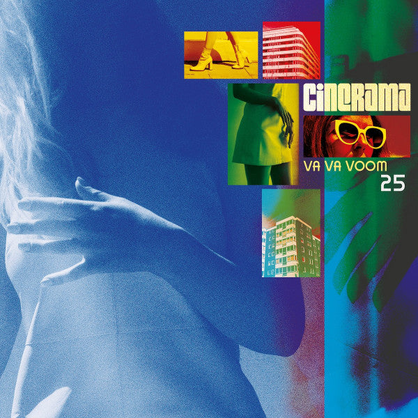 Album cover for “Va Va Voom 25” featuring collage of figures and buildings.
