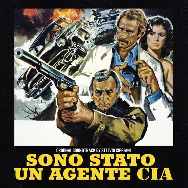 Vintage vinyl record cover featuring figures with guns and cars.