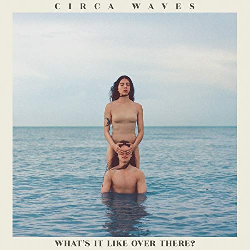 Album cover: two figures in water, woman atop man, blue ocean.