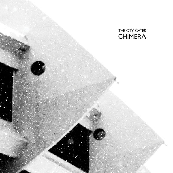Black and white abstract album cover for "Chimera" by The City Gates.