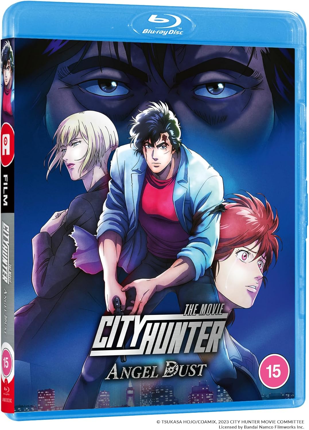 Blu-ray cover art for City Hunter Angel Dust featuring three anime characters and title.