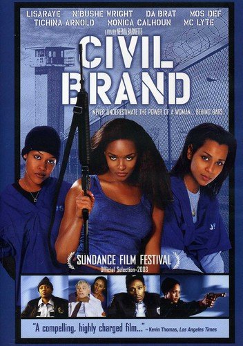 DVD cover for "Civil Brand" featuring three women in prison attire.