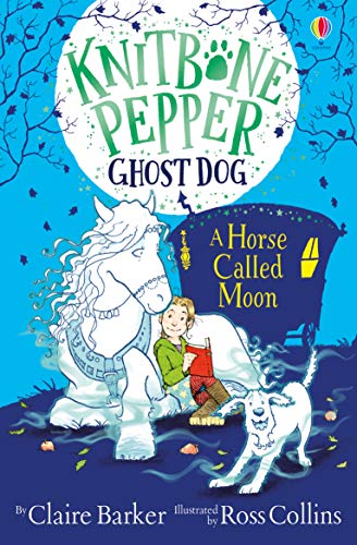 Book cover: child reading to a ghostly white horse and dog.