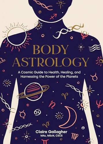 Book cover: dark blue background with astrological symbols and a human silhouette.