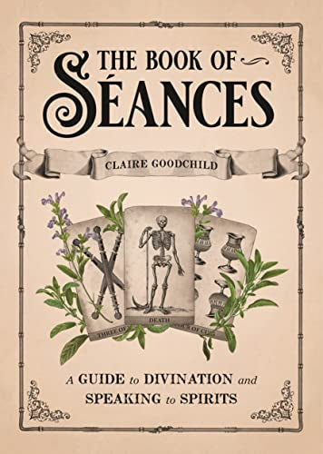 Book cover titled The Book of Seances with tarot cards, sage, and vintage illustrations.