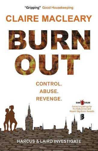 Book cover for "Burnout" featuring silhouetted figures and a city skyline.