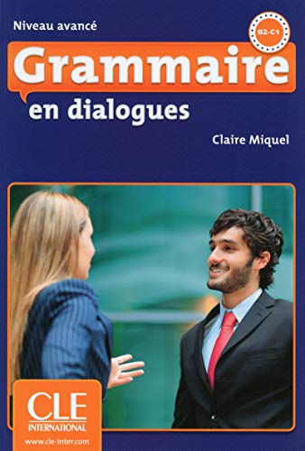 French grammar textbook cover, “Grammaire en dialogues,” with people in conversation.