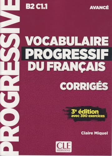 Cover of the French language textbook Vocabulaire progressif du français, level B2/C1, third edition.
