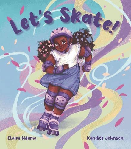 Girl with dark hair roller skating, wearing protective gear.