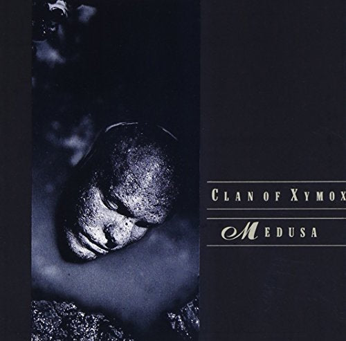 CD cover for Clan of Xymox’s “Medusa,” featuring a textured, shadowed face.