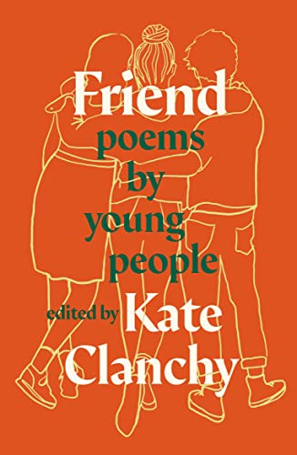Book cover: "Friend" – poems by young people, illustrated with figures.