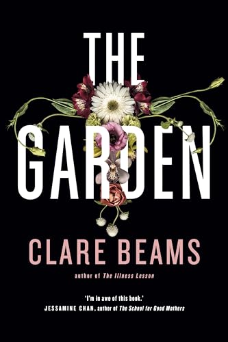 Book cover: “The Garden” with white text and floral arrangement on black.