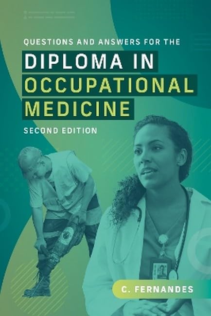 Book cover: "Diploma in Occupational Medicine," second edition, with medical professionals.