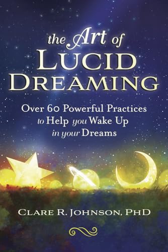 Book cover for “The Art of Lucid Dreaming” with star and moon imagery.