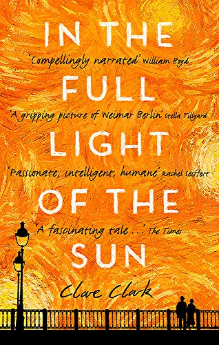 Book cover: "In the Full Light of the Sun" with orange brushstrokes.