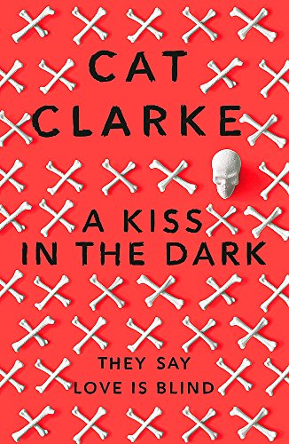 Book cover: red background with white bone patterns and a skull.