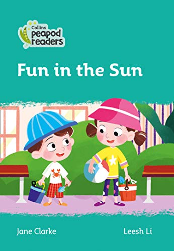 Book cover: children with beach toys under a colorful sunshade.