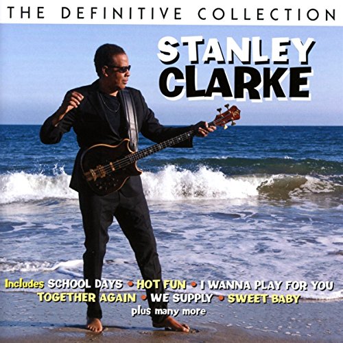 CD cover featuring Clarke Stanley with a bass guitar on a beach.