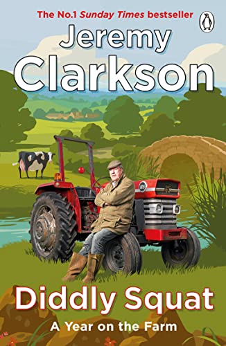 Book cover: Jeremy Clarkson on a red tractor in a green field.