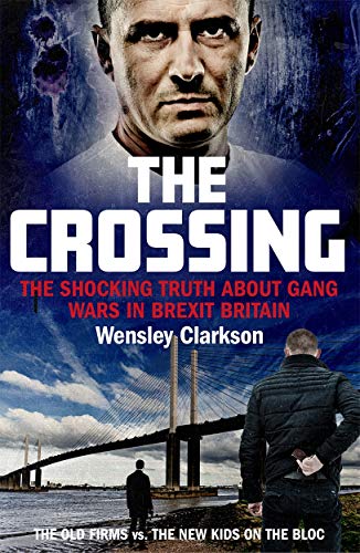 Book cover: “The Crossing” depicts a man, a bridge, and another figure with a weapon.