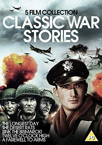 DVD cover for “Classic War Stories” featuring soldiers and wartime scenes.