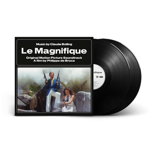Vinyl record for “Le Magnifique” soundtrack, featuring film still.