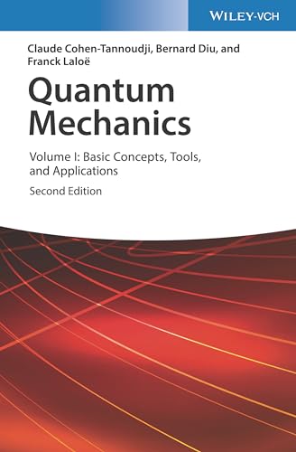 Book cover: “Quantum Mechanics, Volume 1” with red and white abstract design.